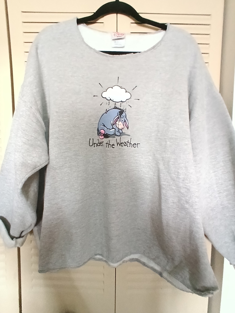 Disney Eeyore 'Under the Weather' Light Gray Sweatshirt